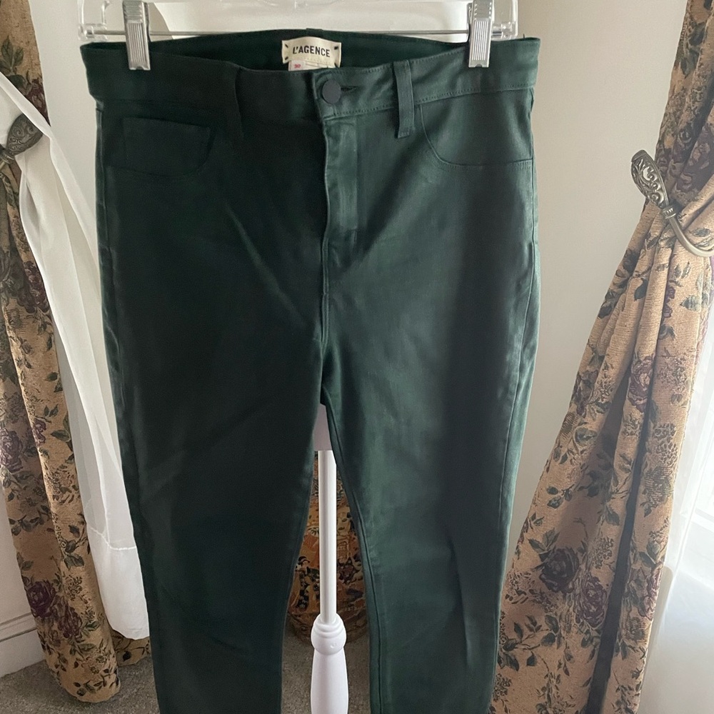 L'AGENCE Dark Green Chinos